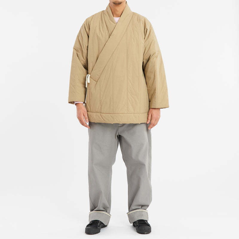 Big Folk Robe - Tan Quilted Recycled Nylon WR