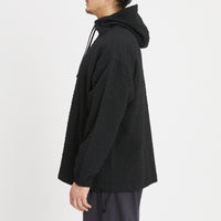 Pod Pullover Jacket - Black Puckered