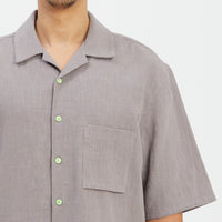 Aloha Shirt - Grey Ramie