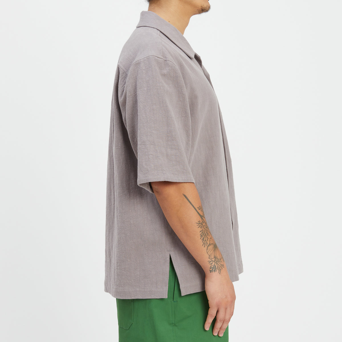 Aloha Shirt - Grey Ramie