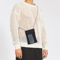 Satchel Necklace - Black Coated Linen/Cotton