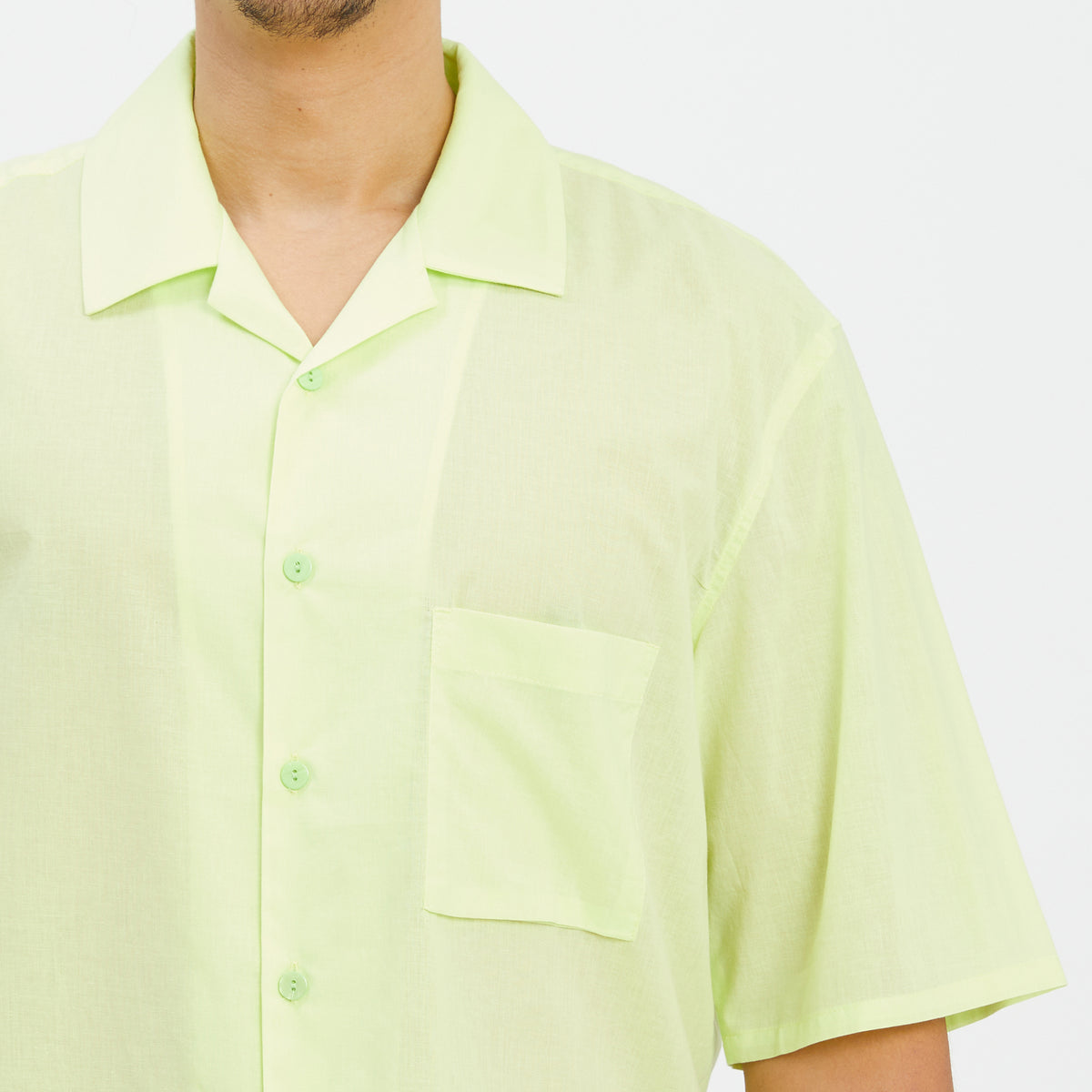 Aloha Shirt - Lime Translucent Cotton