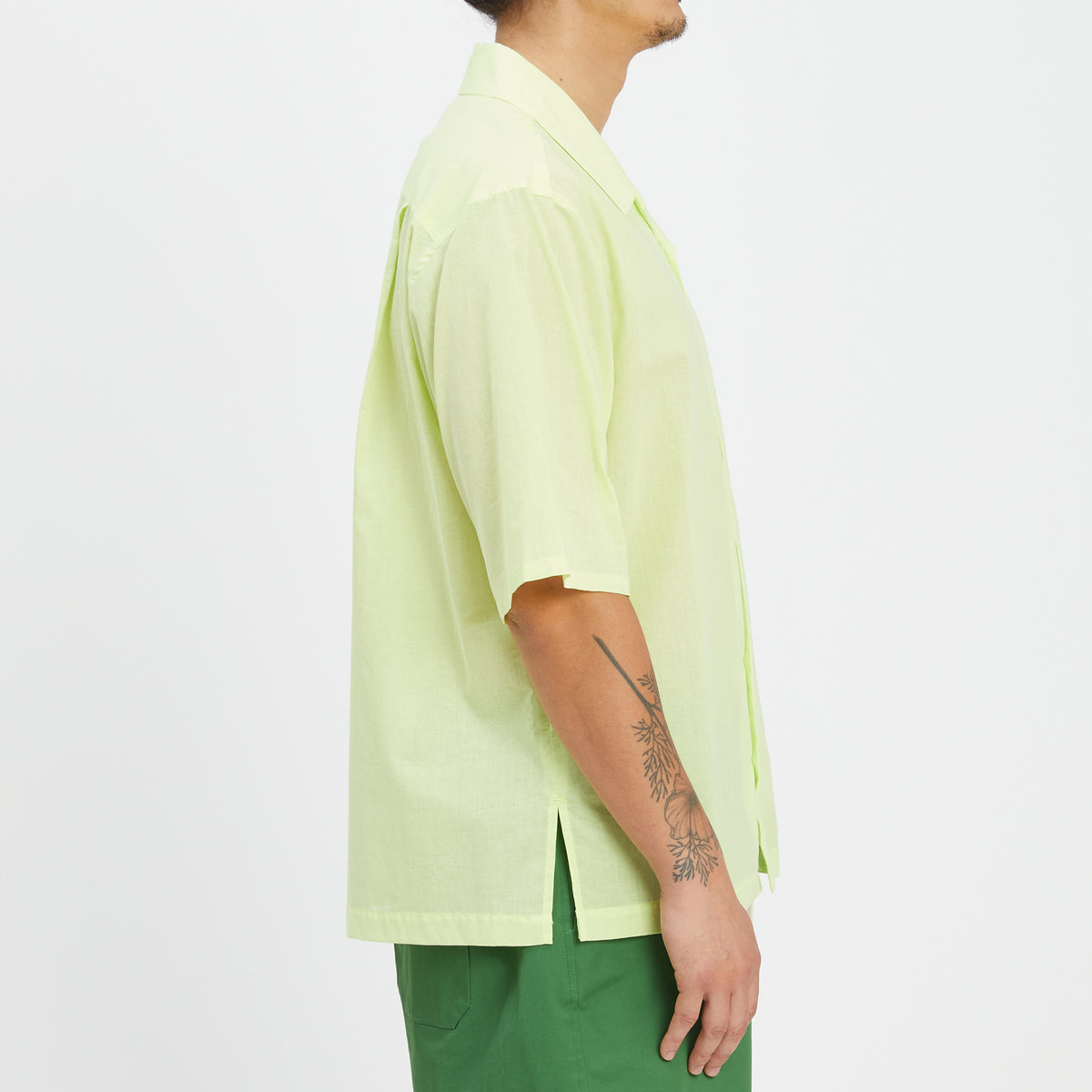 Aloha Shirt - Lime Translucent Cotton