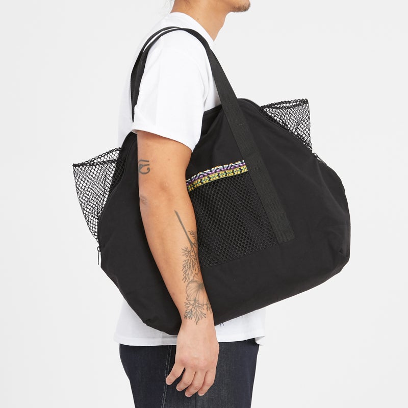 Weekend Bag - Black Waxed Cotton/Nylon