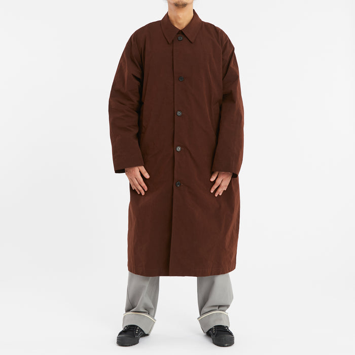Mountain Trench Coat - Brown Waxed Cotton/Nylon WR