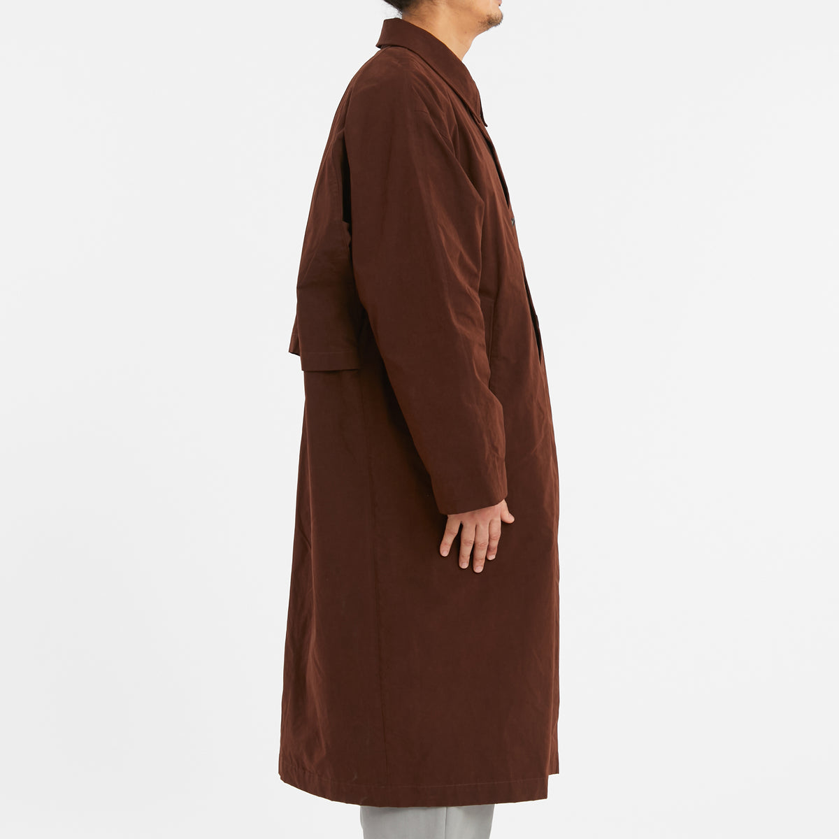 Mountain Trench Coat - Brown Waxed Cotton/Nylon WR