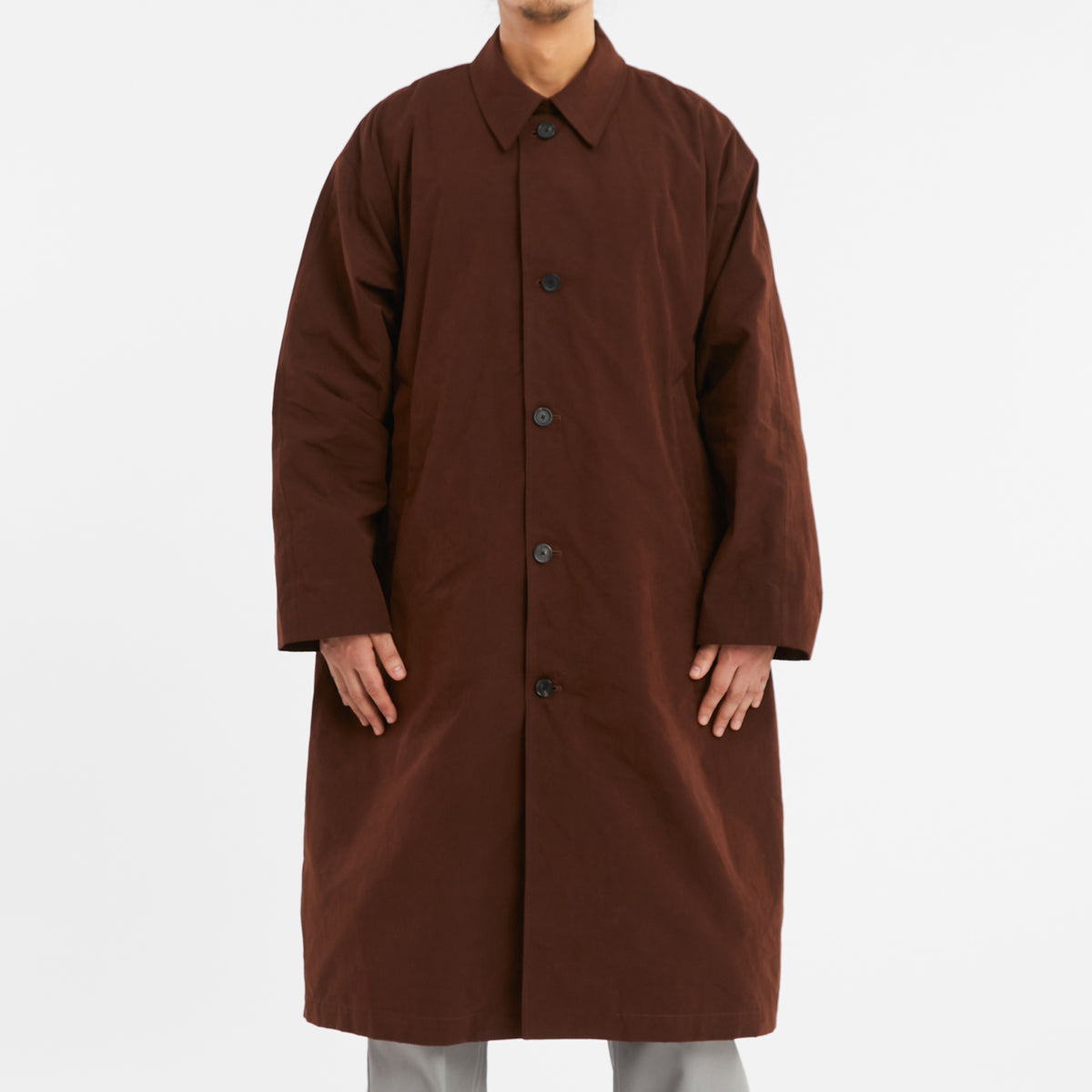 Mountain Trench Coat - Brown Waxed Cotton/Nylon WR