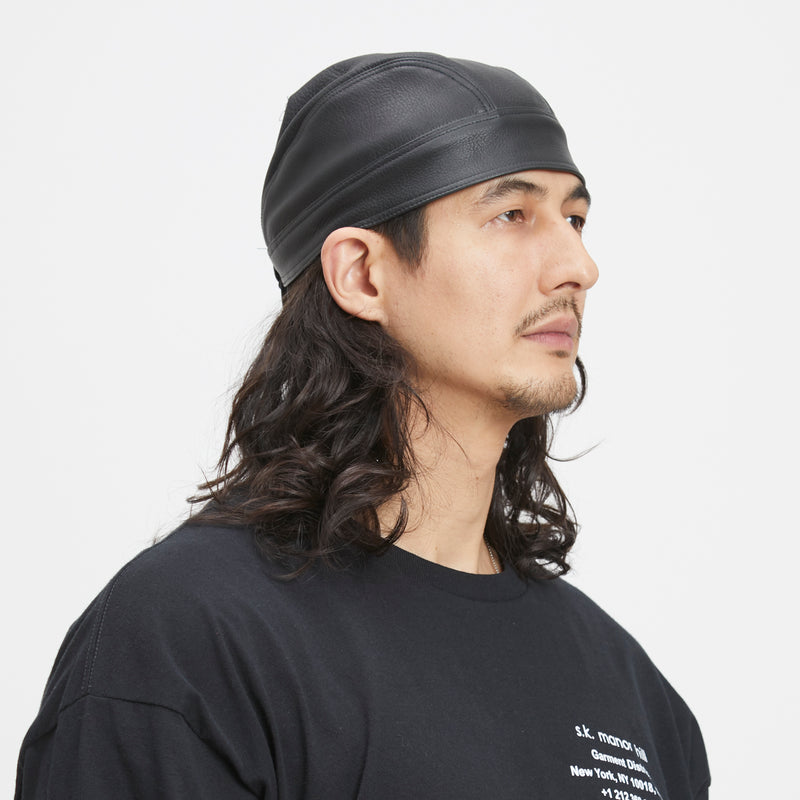 Skull Cap – Black Leather