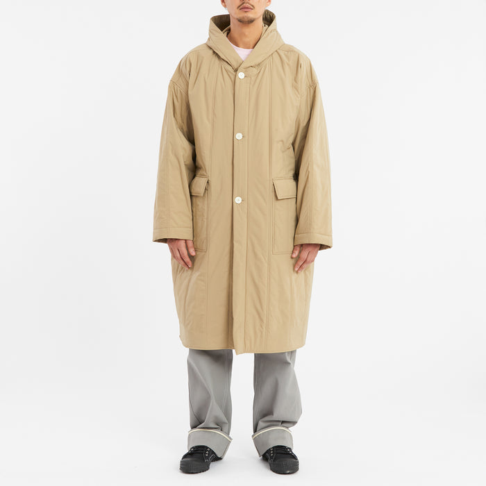 Canopy Coat - Tan Quilted Recycled Nylon
