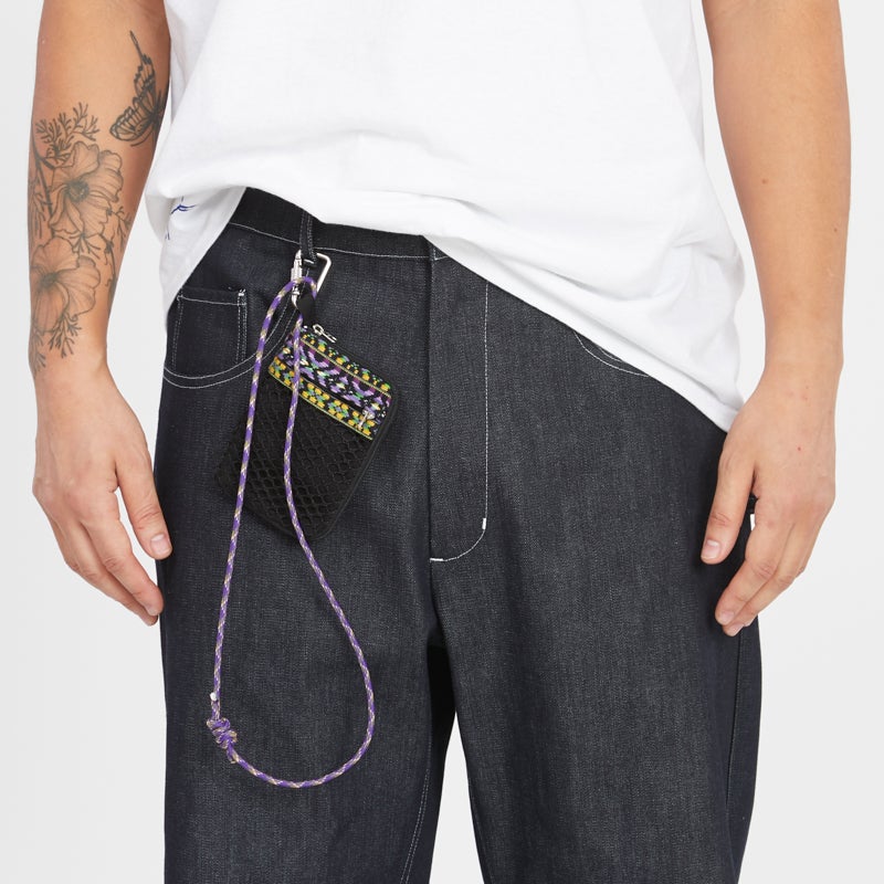 Wallet Necklace - Black Waxed Cotton/Nylon