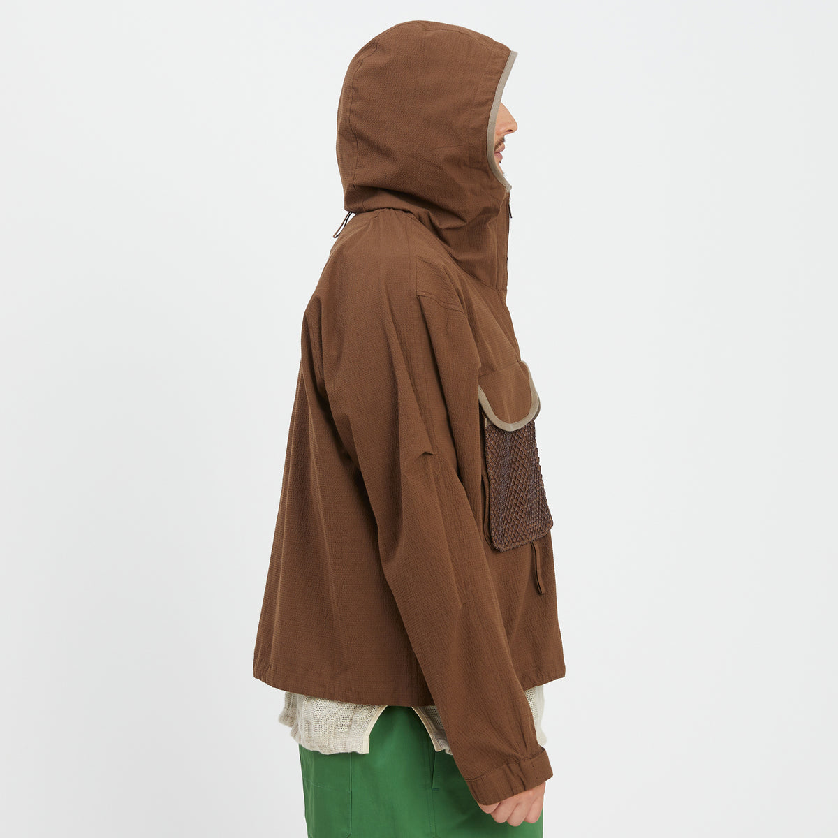 Wading Jacket - Brown Puckered Cotton