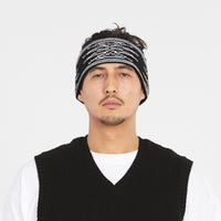 Sunburst Headband - Black & White Cotton