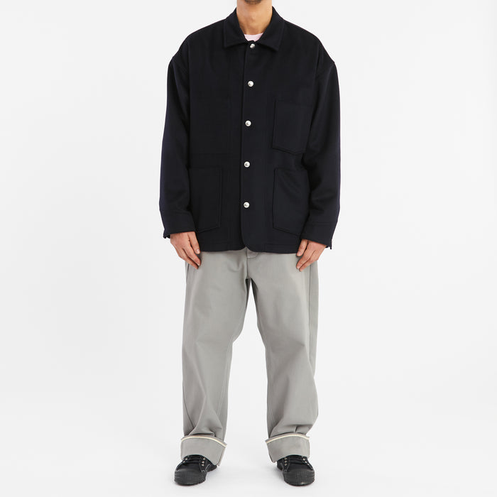 Barn Coat – Dark Navy Wool