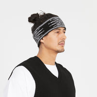 Sunburst Headband - Black & White Cotton