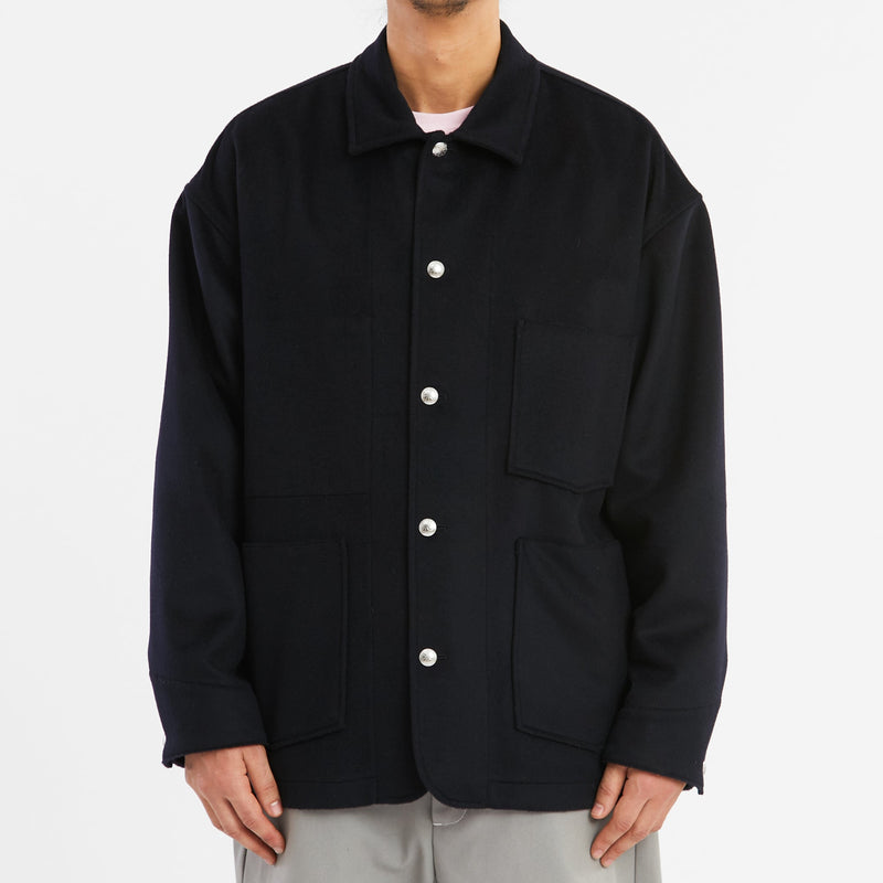 Barn Coat – Dark Navy Wool
