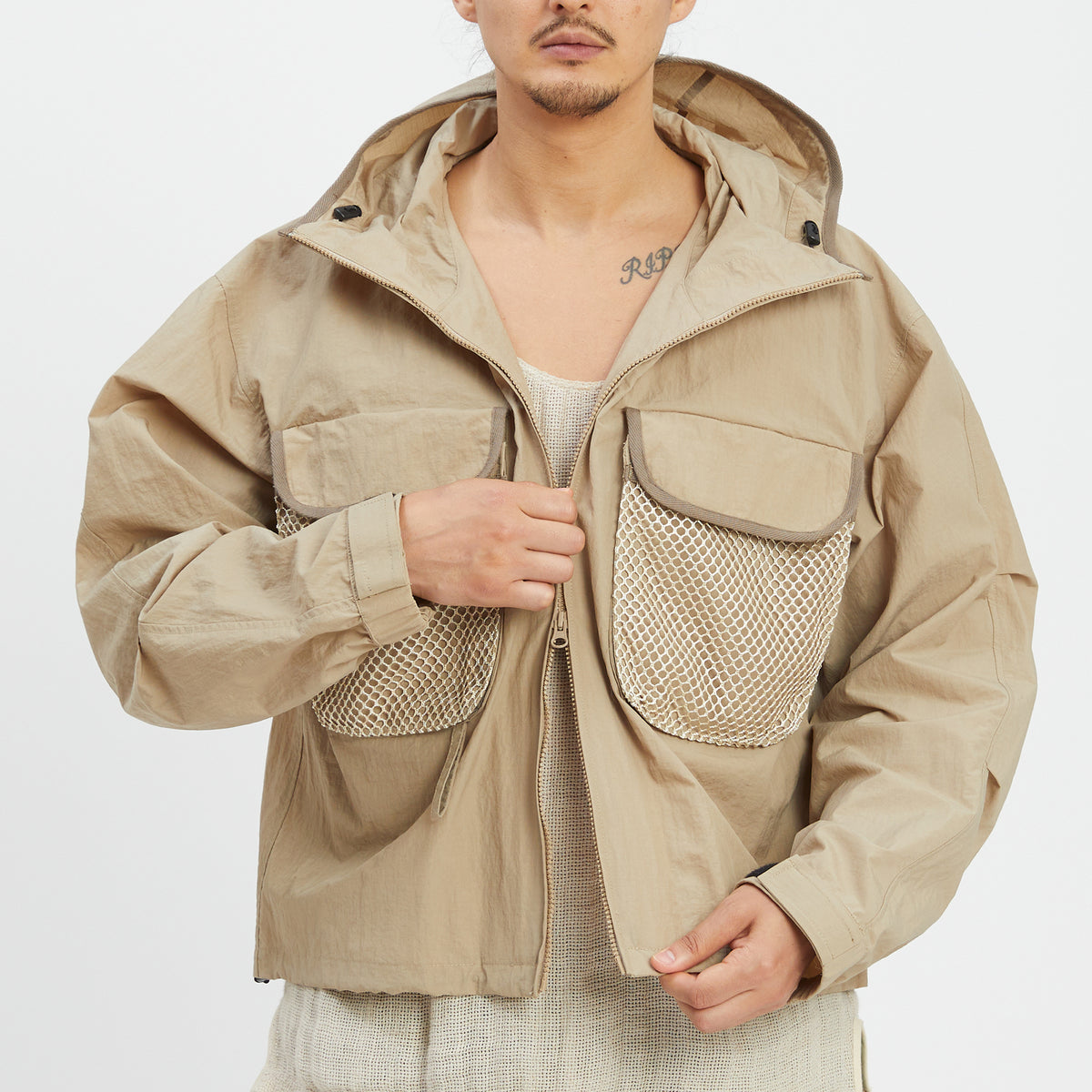 Wading Jacket - Tan Nylon WR Ripstop