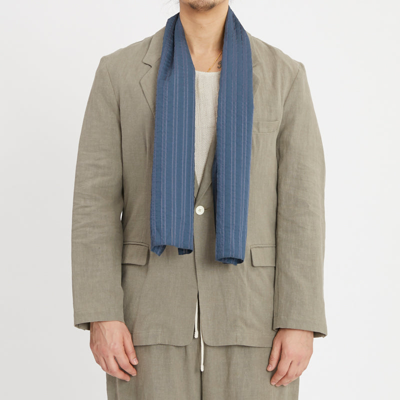 Spring Scarf - Blue Translucent Stripe