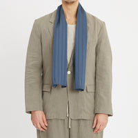 Spring Scarf - Blue Translucent Stripe