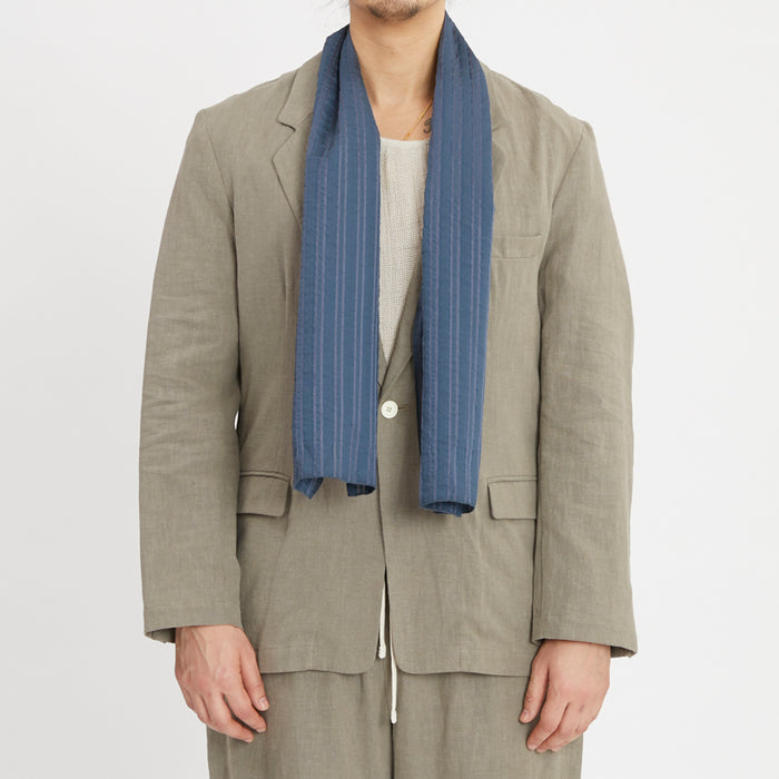 Spring Scarf - Blue Translucent Stripe