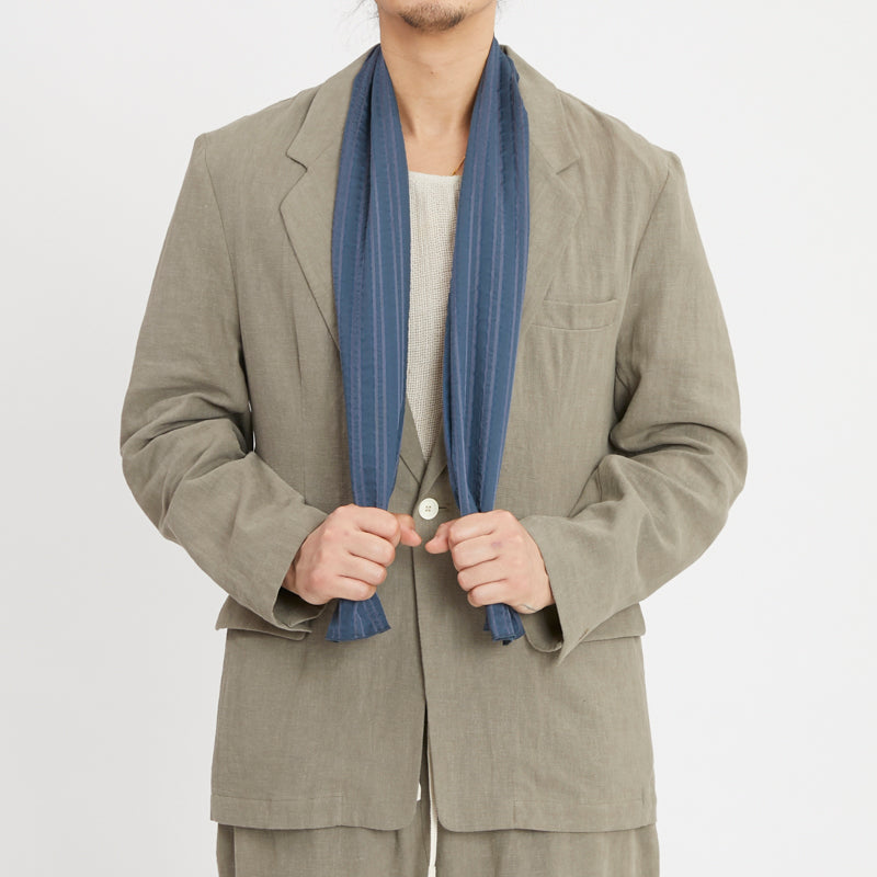 Spring Scarf - Blue Translucent Stripe