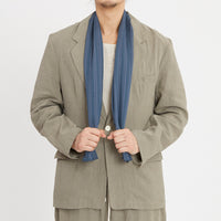 Spring Scarf - Blue Translucent Stripe