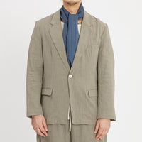 Spring Scarf - Blue Translucent Stripe