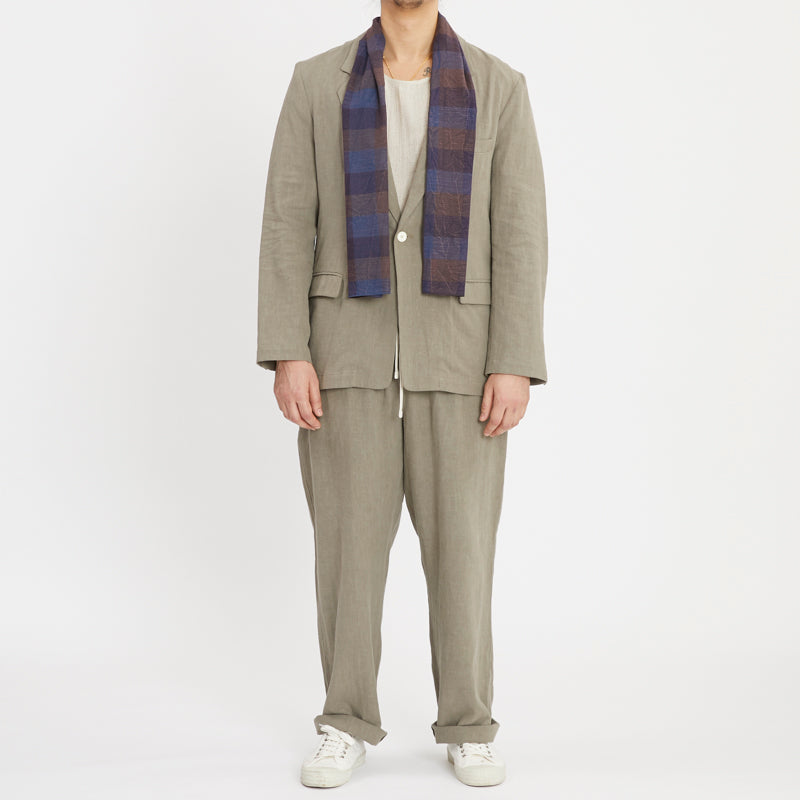 Spring Scarf - Blue & Purple Plaid