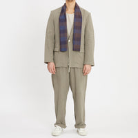 Spring Scarf - Blue & Purple Plaid