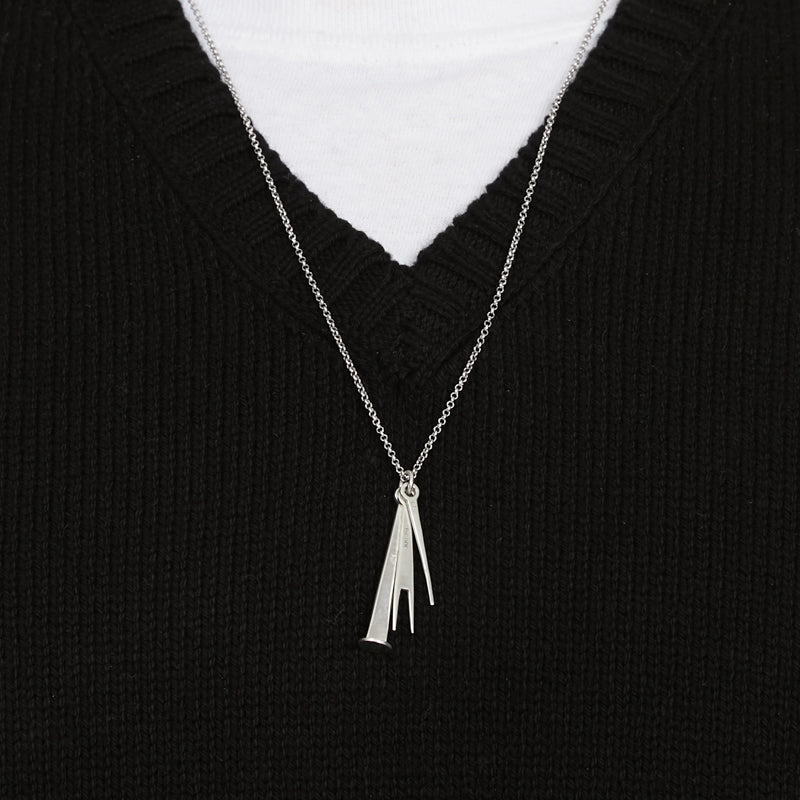 Trio Pendant Sterling Silver Necklace