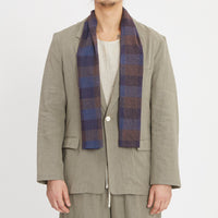 Spring Scarf - Blue & Purple Plaid