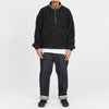 Half Zip Fleece - Black Wool Pile (Natural Speckle)