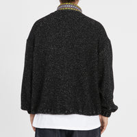 Half Zip Fleece - Black Wool Pile (Natural Speckle)