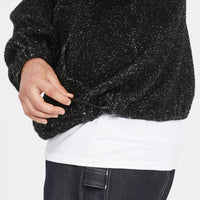 Half Zip Fleece - Black Wool Pile (Natural Speckle)