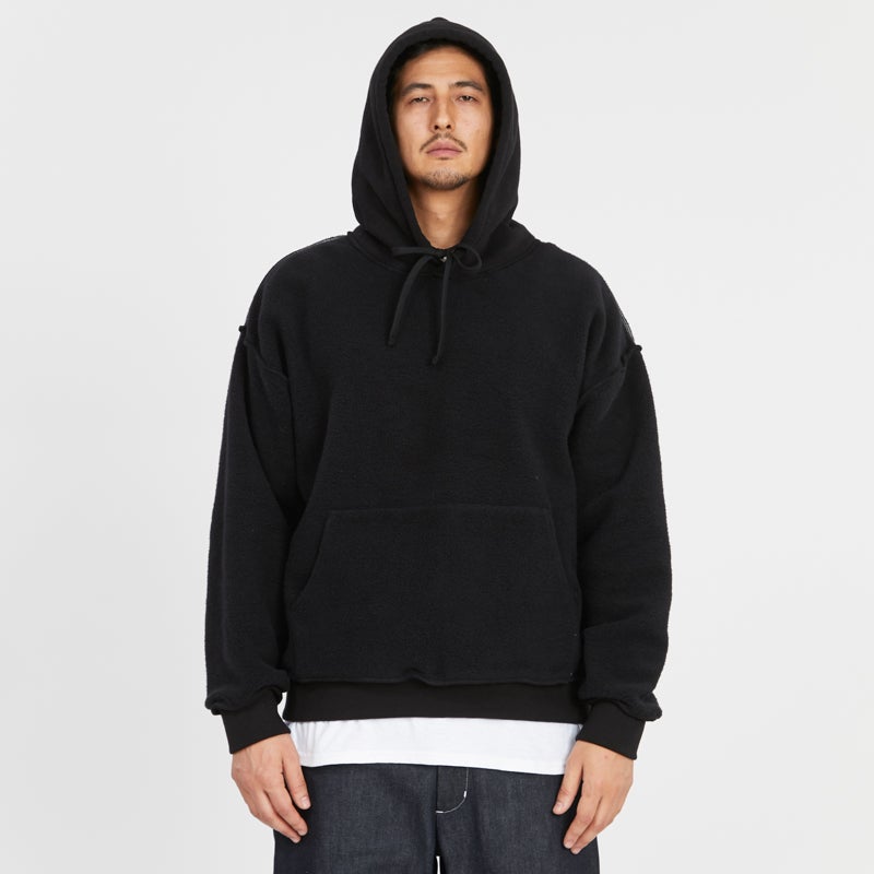 Reversible Evert Hoodie - Black Cotton Fleece