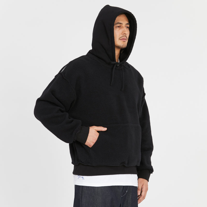 Reversible Evert Hoodie - Black Cotton Fleece