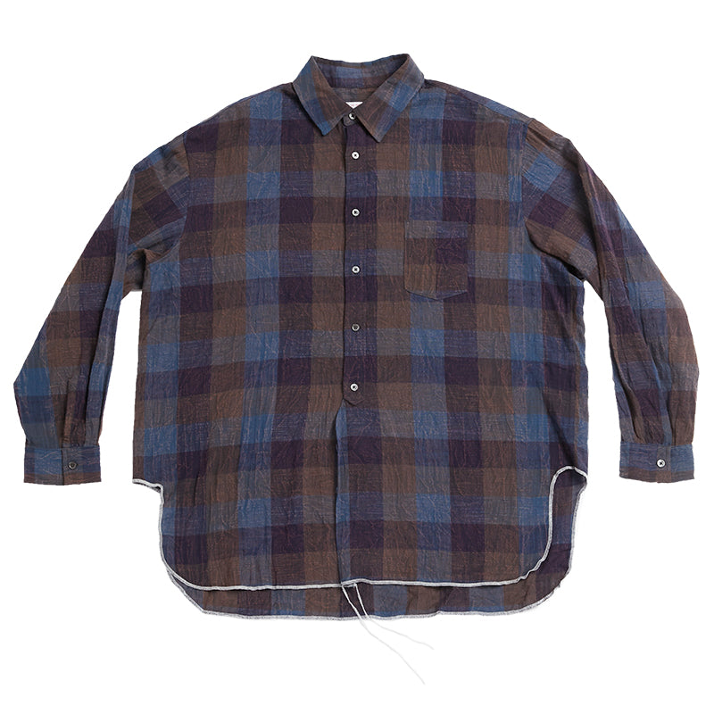 Langston Shirt - Blue & Purple Plaid