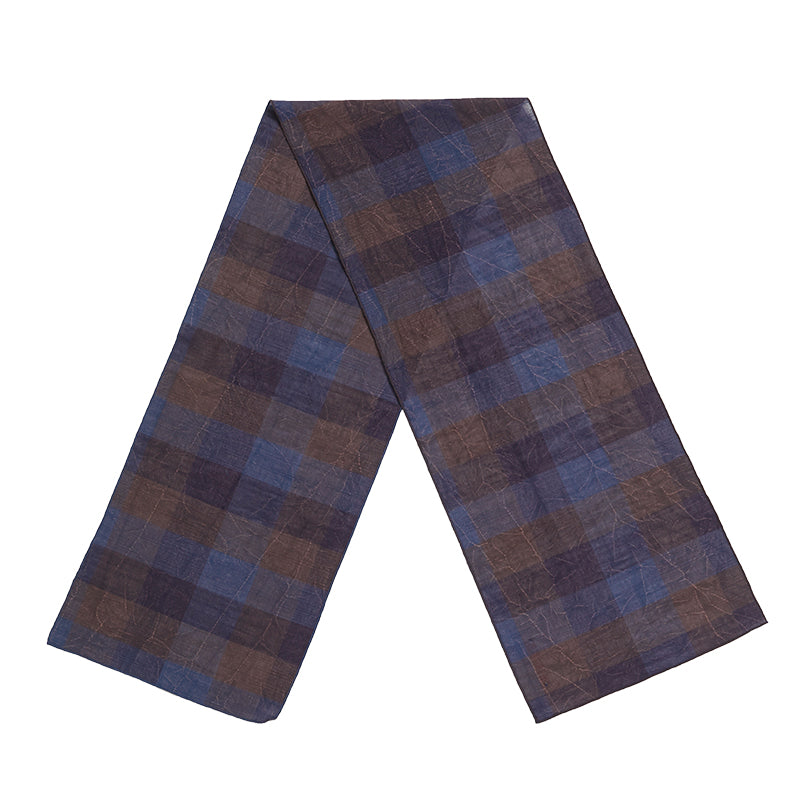 Spring Scarf - Blue & Purple Plaid