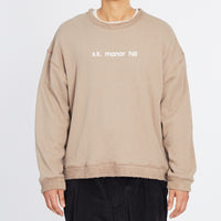 Reversible Pile Crewneck Sweatshirt - Taupe