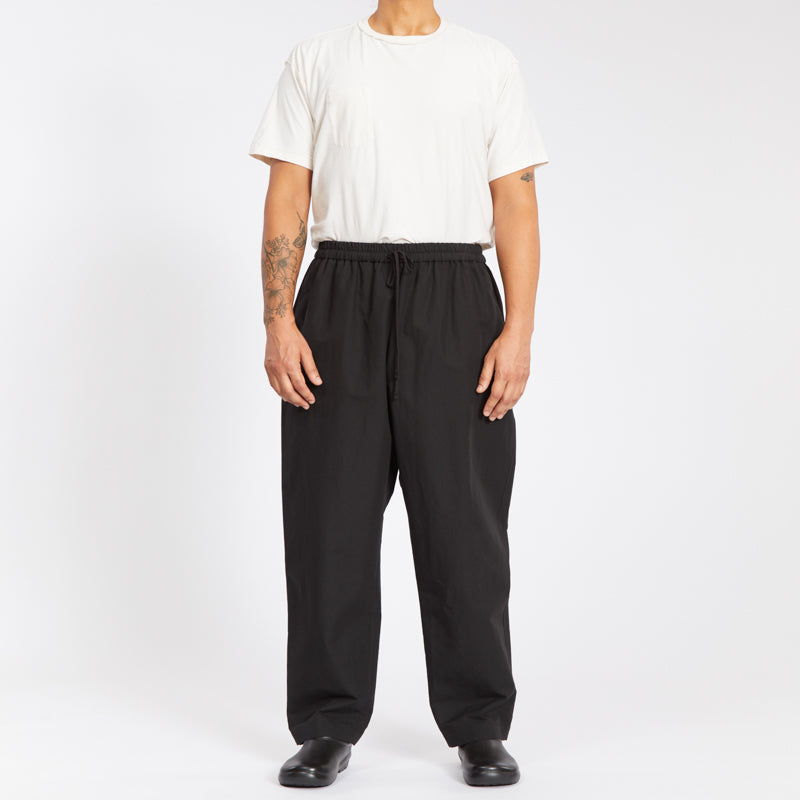 Bronco Pant - Black Coated Linen/Cotton
