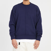 Wharf Sweater - Navy Cotton