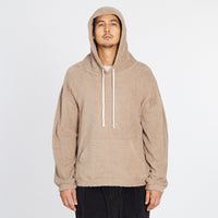 Reversible Pile Hoodie - Taupe