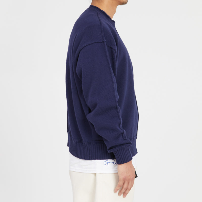 Wharf Sweater - Navy Cotton