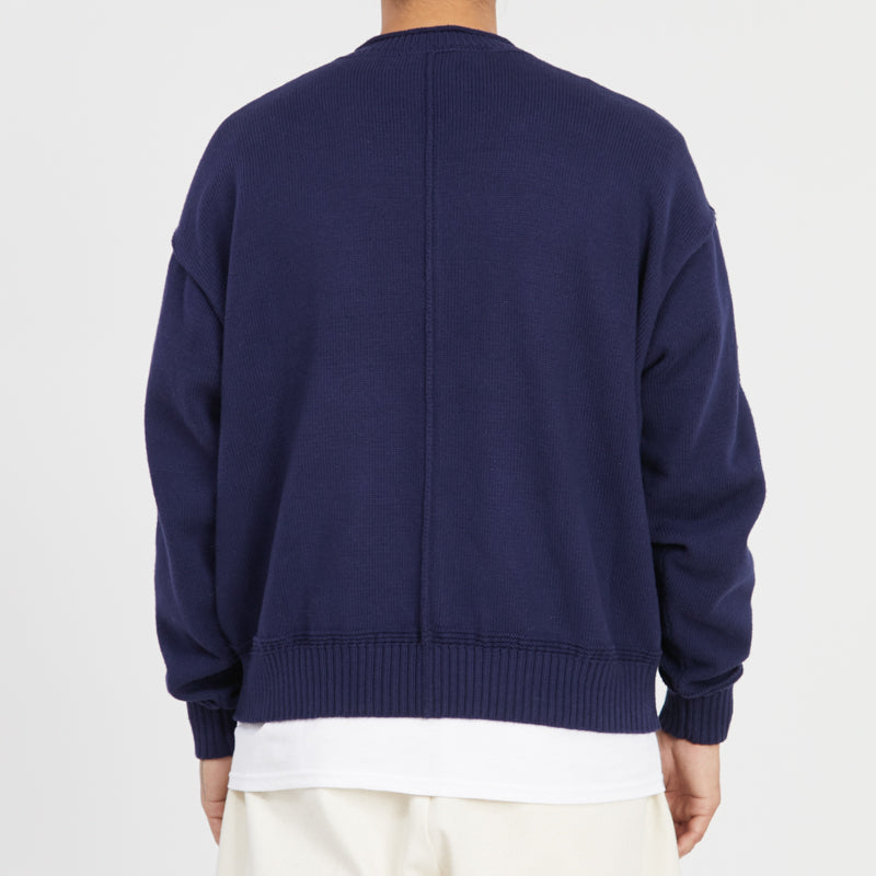 Wharf Sweater - Navy Cotton