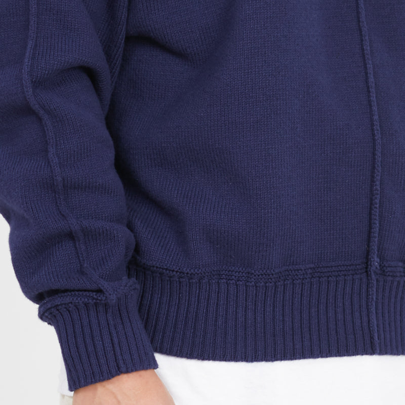 Wharf Sweater - Navy Cotton