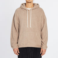Reversible Pile Hoodie - Taupe