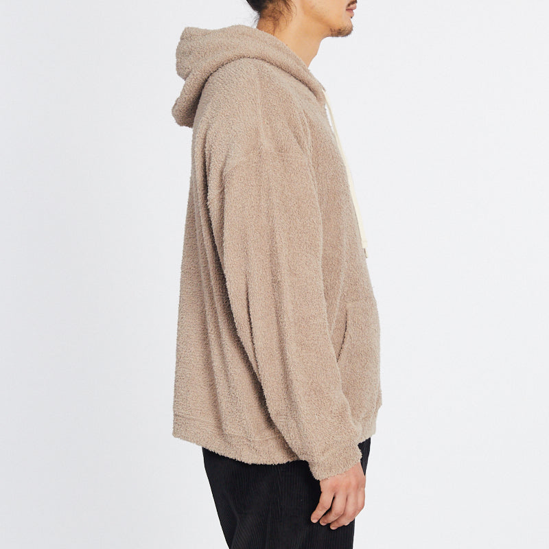 Reversible Pile Hoodie - Taupe