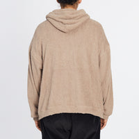 Reversible Pile Hoodie - Taupe