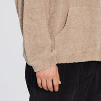 Reversible Pile Hoodie - Taupe