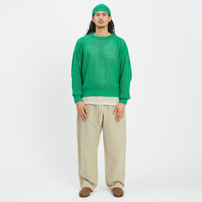 Knit Skull Cap - Kelly Green Cotton