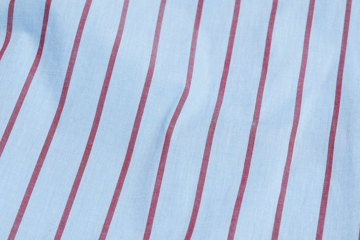 Langston Shirt - Blue with Red Stripes